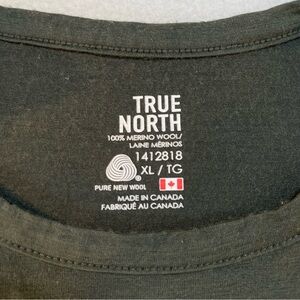True North Mens 100% Merino Wool Long Sleeve T Shirt Size XL